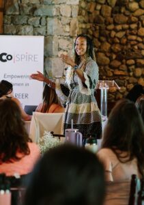 Lilah Jones presenting keynote