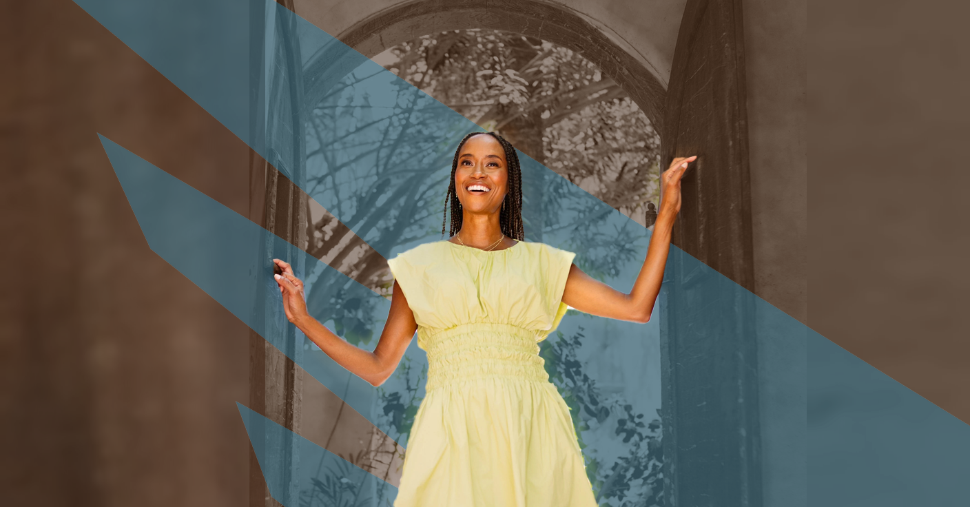 “Lilah Jones delivering her keynote The Activated Leader on stage.”