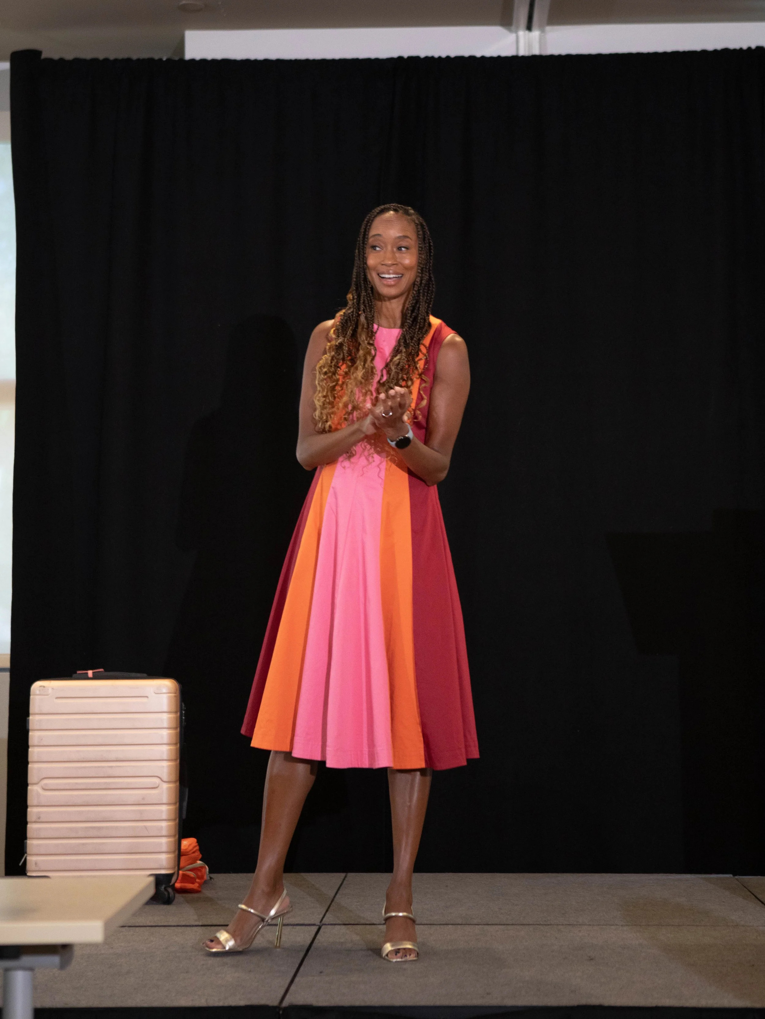 keynote speaker, Lilah Jones - former global team leadership developer at Google, delivers keynote.